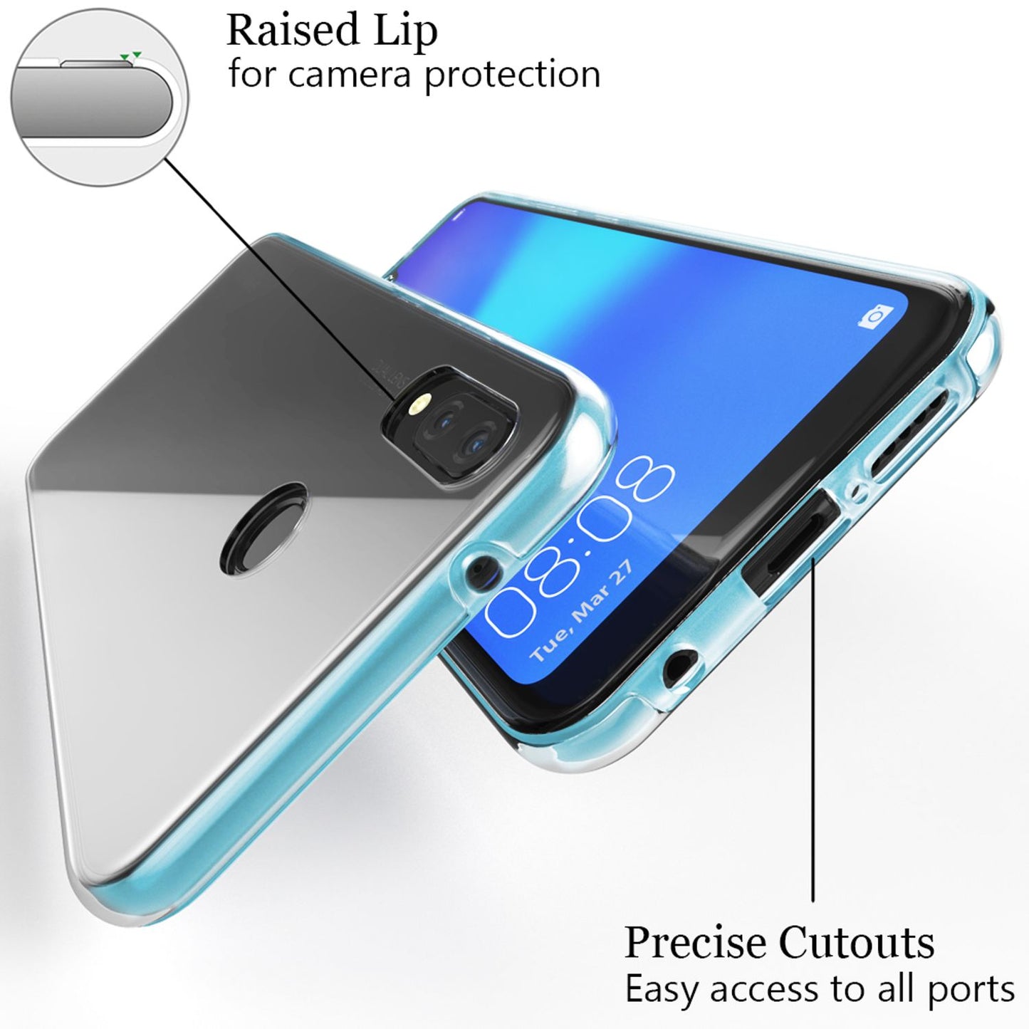 NALIA 360° Hülle für Huawei P20 Lite – Vorne & Hinten Schutz – 360GUARD (Full-Body Case) – Marke aus Berlin