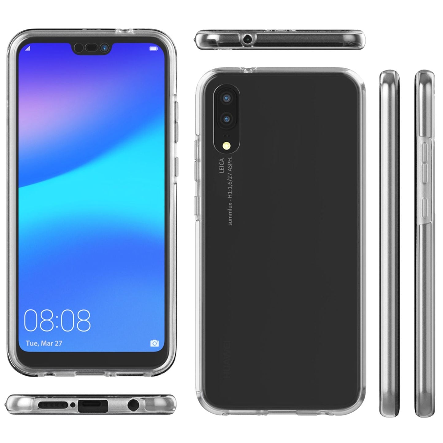 NALIA 360° Hülle für Huawei P20 – Vorne & Hinten Schutz – 360GUARD (Full-Body Case) – Marke aus Berlin
