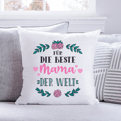 Kissen mit Spruch Für die Beste Mama der Welt