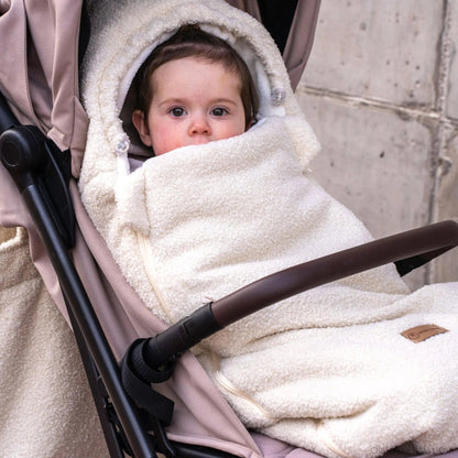 Winterfußsack Bouclé – kuschelig warm