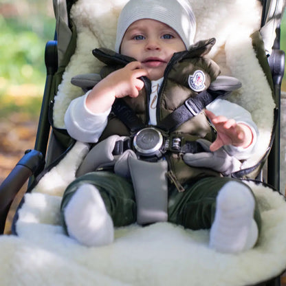 Winter footmuff, water-repellent, with merino wool lining - stroller
