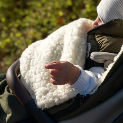Winter footmuff, water-repellent, with merino wool lining - stroller
