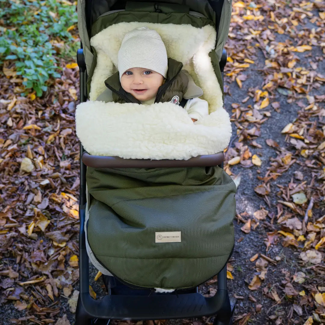 Winter footmuff, water-repellent, with merino wool lining - stroller