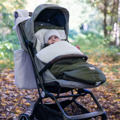 Winter footmuff, water-repellent, with merino wool lining - stroller