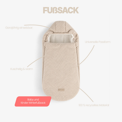 Winterfußsack Bouclé – kuschelig warm