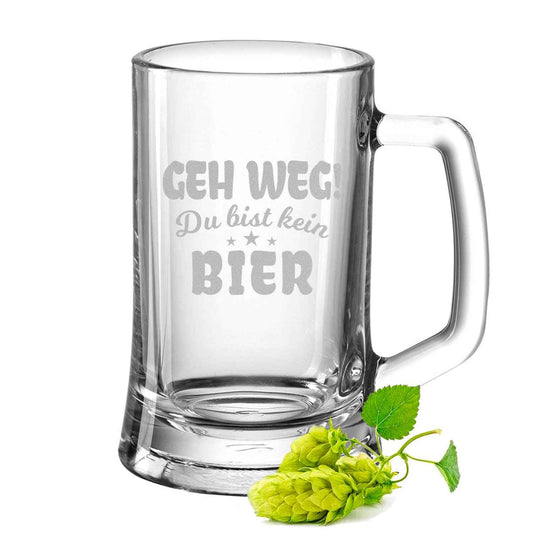 Montana Bierkrug mit Gravur "Geh weg du bist kein Bier"
