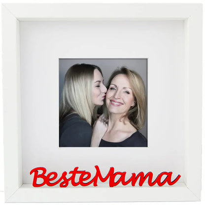 Beste Mama Deko Schriftzug mit Fotorahmen