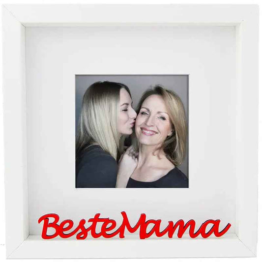 Beste Mama Deko Schriftzug mit Fotorahmen