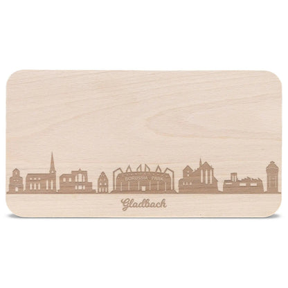 Frühstücksbrettchen Skyline Gladbach