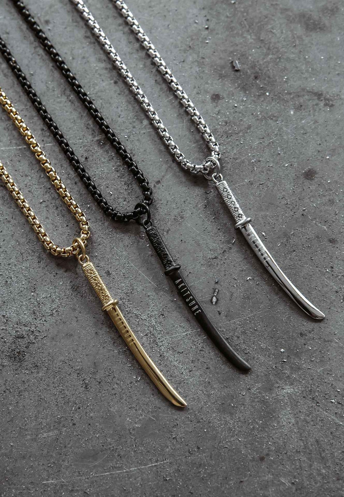 Gladius Pendant / Necklace Silver 90 cm
