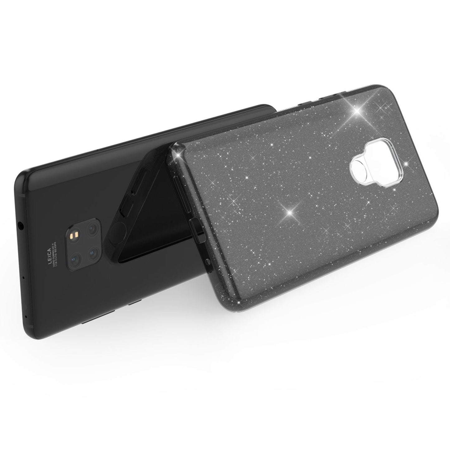 NALIA Glitzerhülle für Huawei Mate 20 – Funkelnder Glitzer-Look & Grip – SHINEPOP (Silikon Case) – Marke aus Berlin