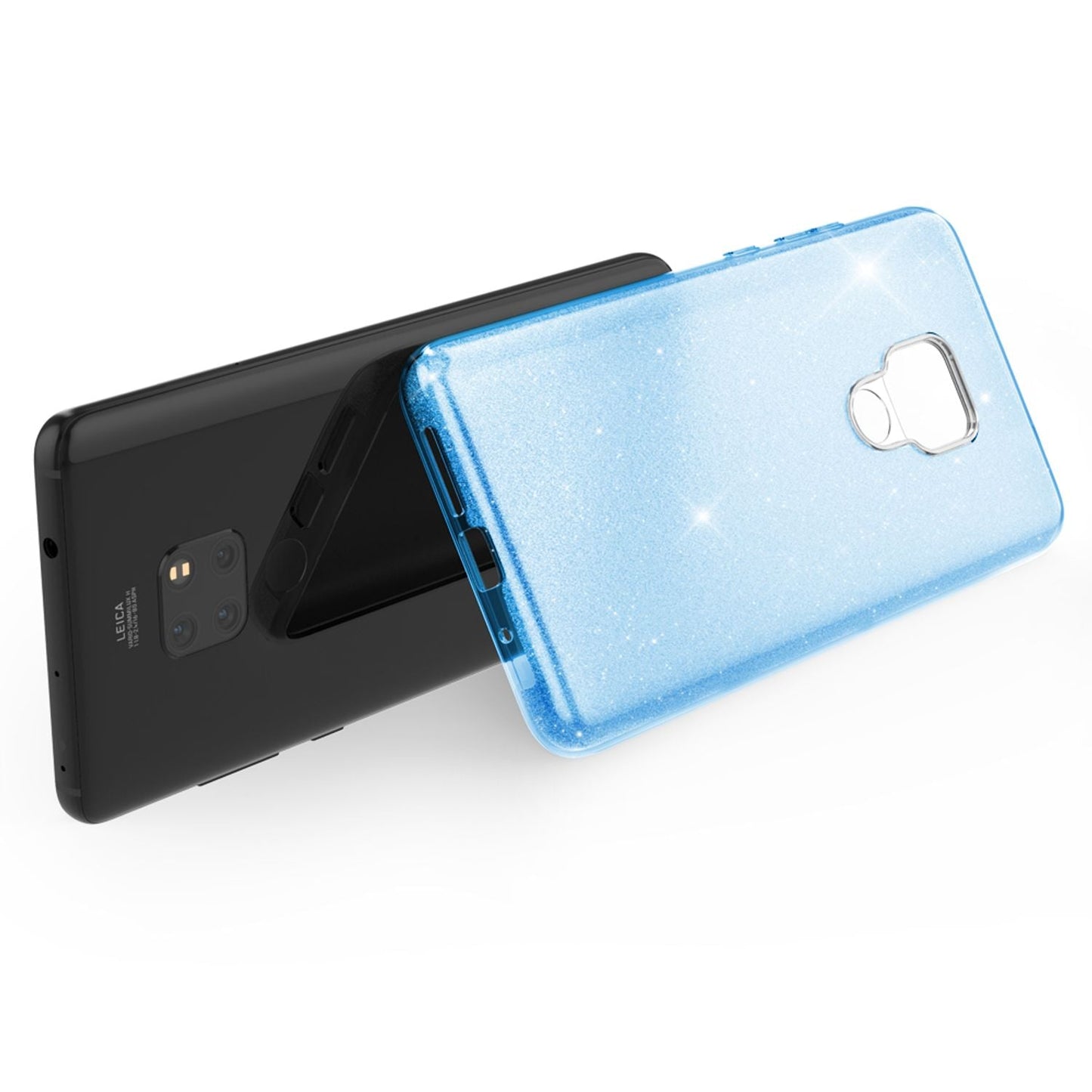 NALIA Glitzerhülle für Huawei Mate 20 – Funkelnder Glitzer-Look & Grip – SHINEPOP (Silikon Case) – Marke aus Berlin