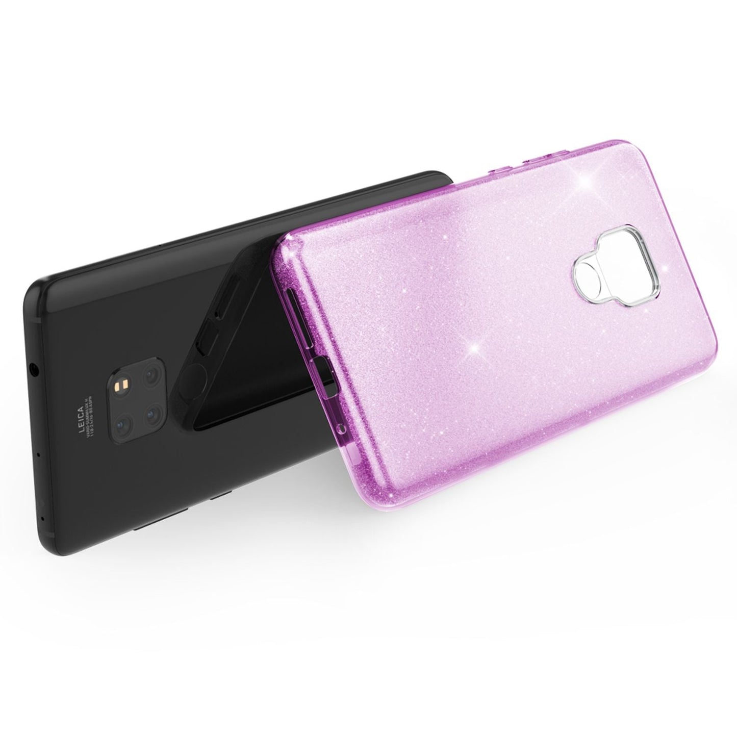 NALIA Glitzerhülle für Huawei Mate 20 – Funkelnder Glitzer-Look & Grip – SHINEPOP (Silikon Case) – Marke aus Berlin