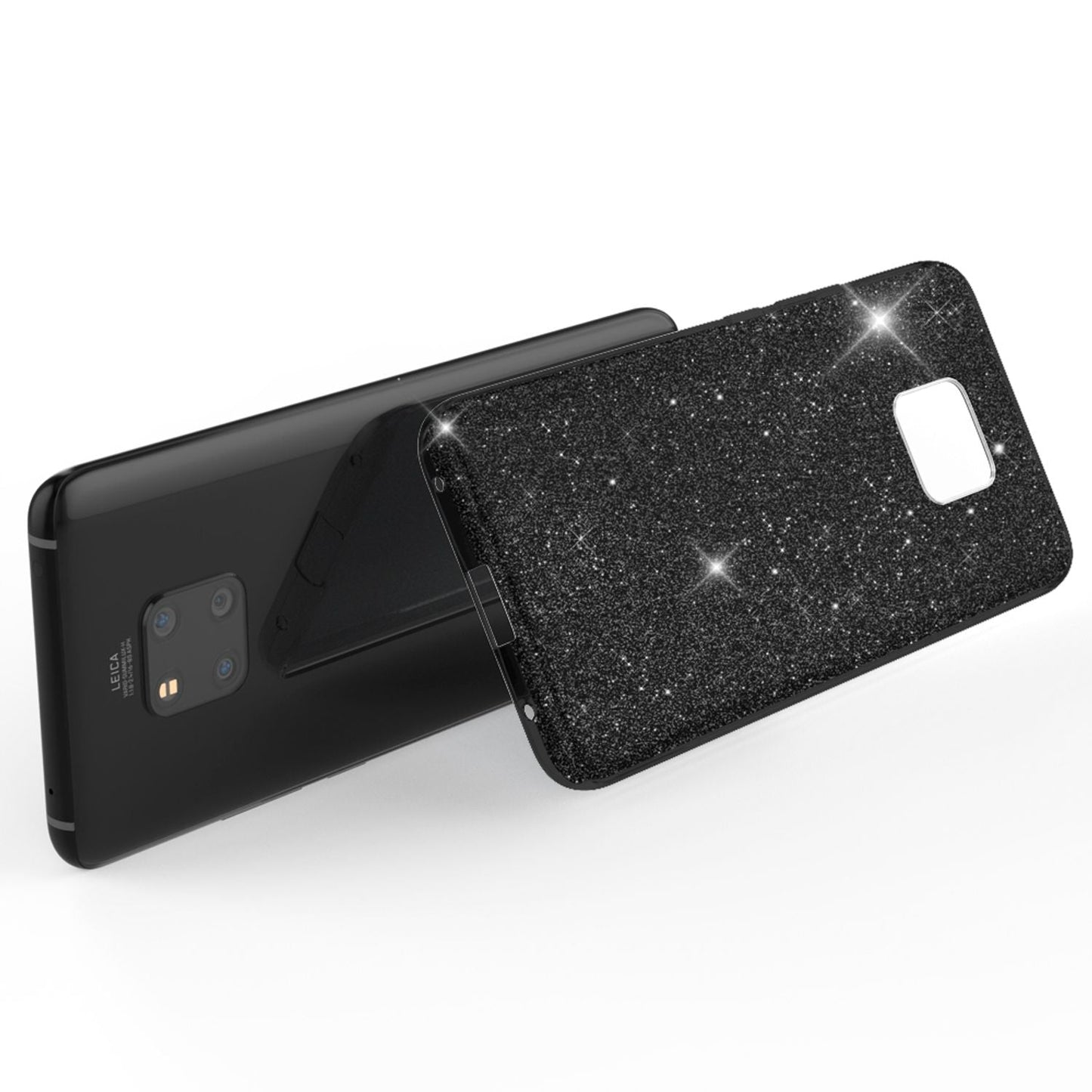 NALIA Glitzerhülle für Huawei Mate 20 Pro – Funkelnder Glitzer-Look & Grip – SHINEPOP (Silikon Case) – Marke aus Berlin