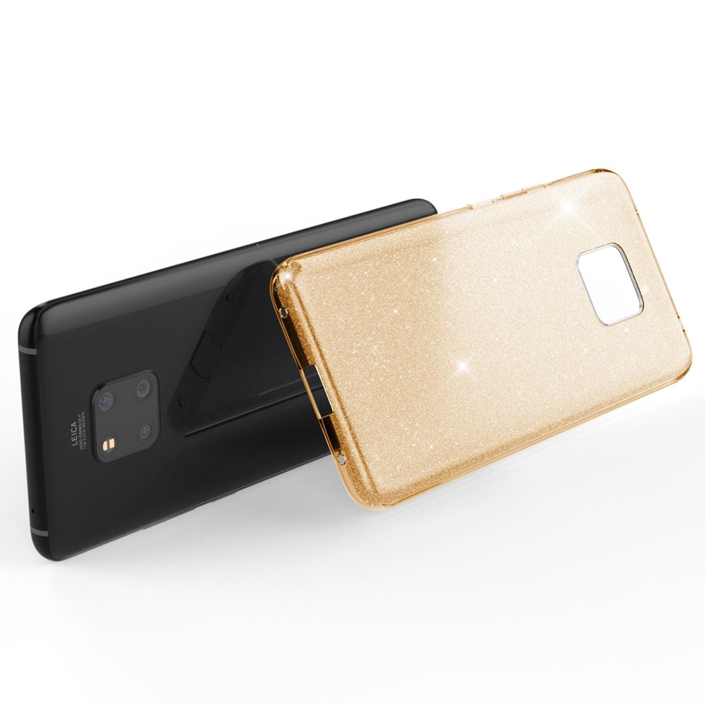 NALIA Glitzerhülle für Huawei Mate 20 Pro – Funkelnder Glitzer-Look & Grip – SHINEPOP (Silikon Case) – Marke aus Berlin