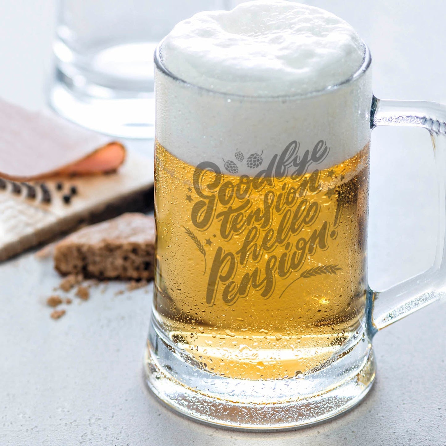 Montana Bierkrug mit Gravur "Goodbye Tension"