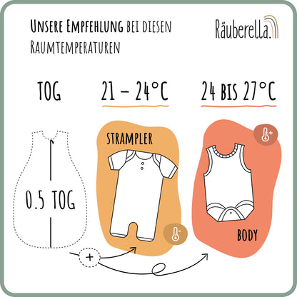 Sommer Schlafsack Kurzarm Rosa