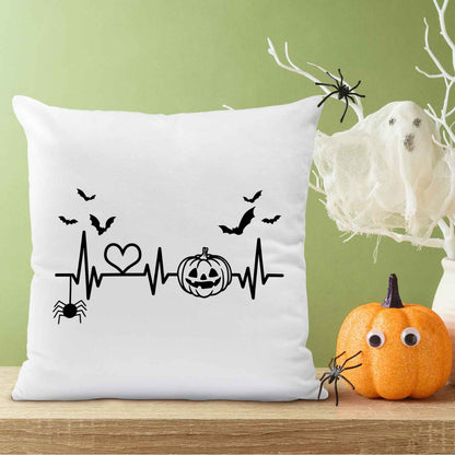 Bedrucktes Kissen mit Motiv Pumpkin Heartbeat