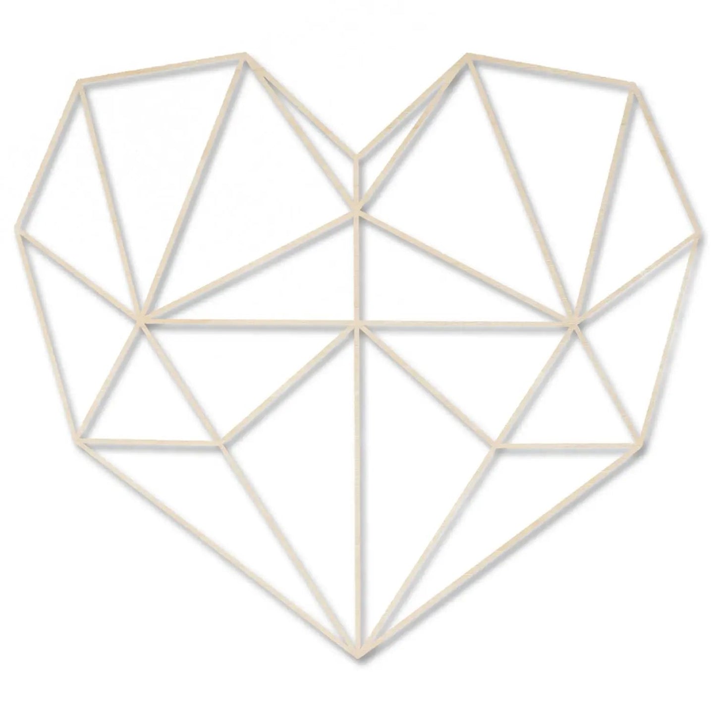 Origami 3D Herz aus Holz -