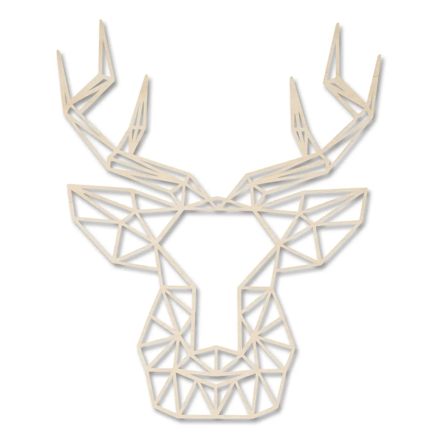 Origami Hirschkopf aus Holz -