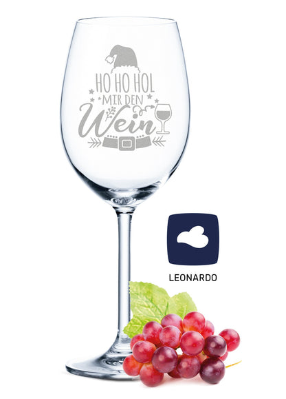 Leonardo Weinglas mit Gravur "Ho Ho Hol mir den Wein"