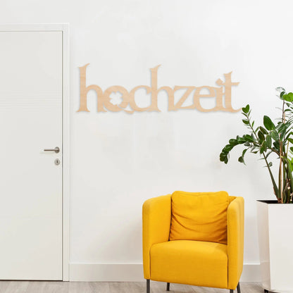 Großes "Hochzeit" Holzschild