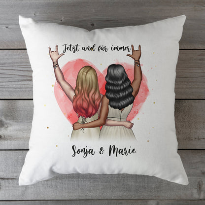 Bedrucktes Kissen mit Konfiguration im Beste Freundin Design
