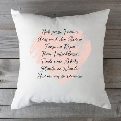 Kissen mit Spruch Traumsprüche