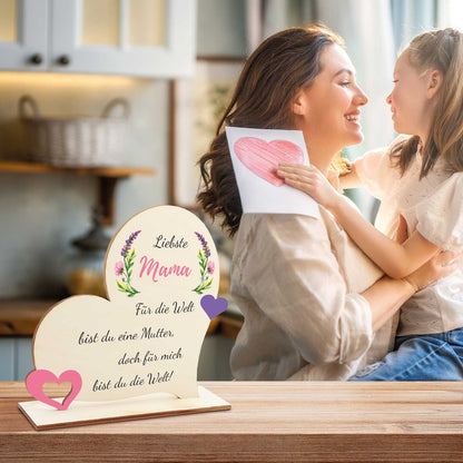 Herz Holzaufsteller "Liebste Mama" zum Muttertag