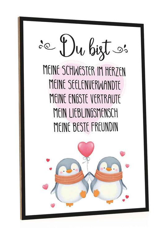Holzschild mit Spruch Meine beste Freundin