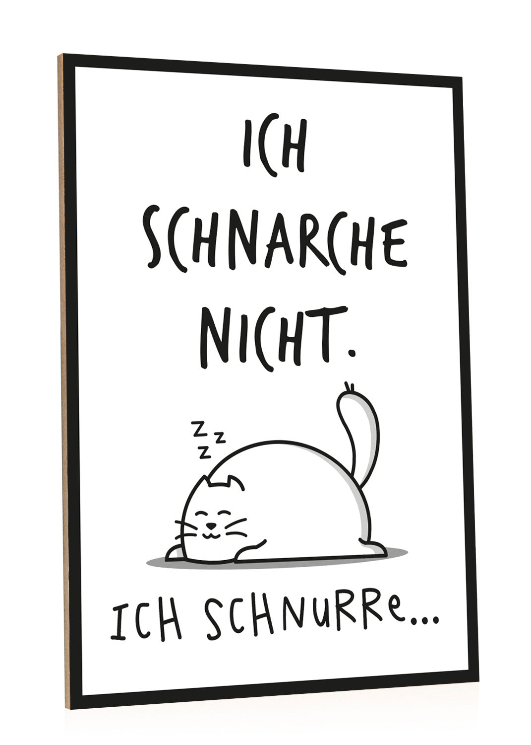 Holzschild mit Spruch Ich schnarche nicht