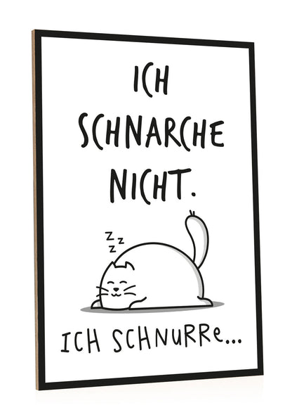 Holzschild mit Spruch Ich schnarche nicht