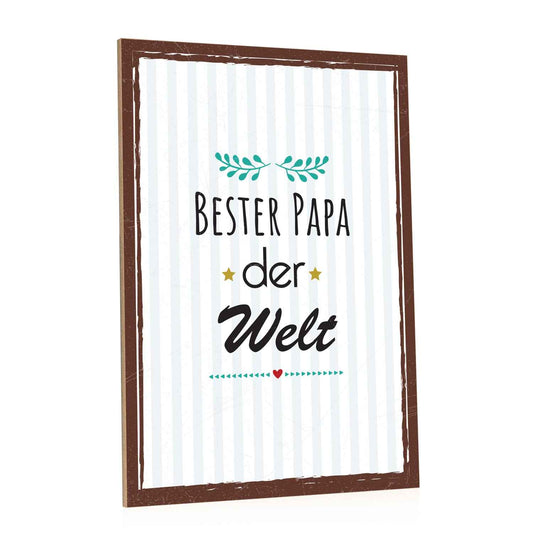 Holzschild Bester Papa der Welt