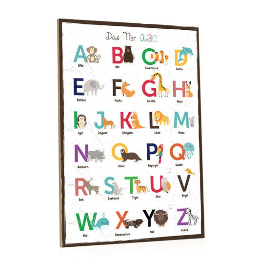 Holzschild Das Tier ABC