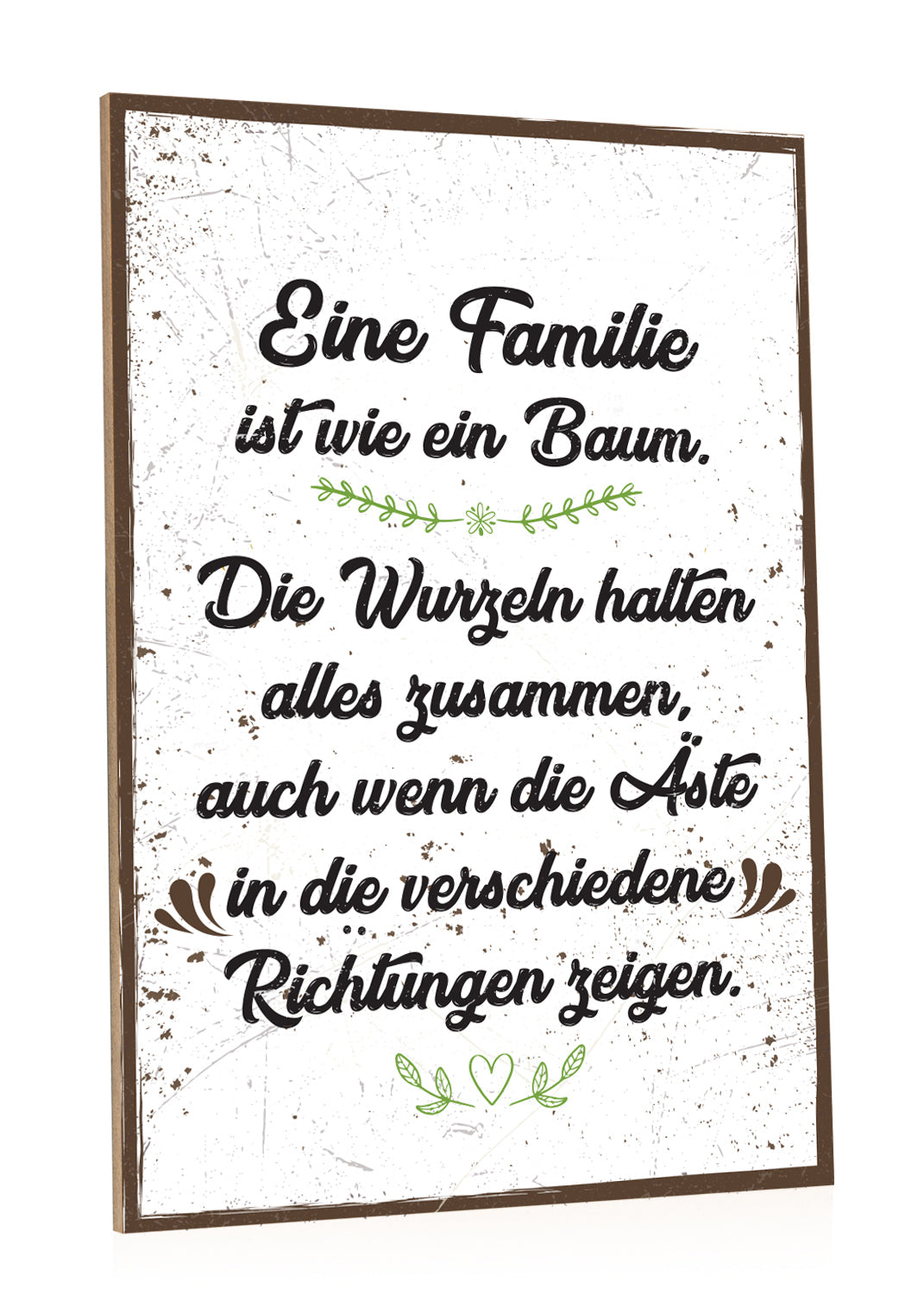 Holzschild Familie ist wie ein Baum