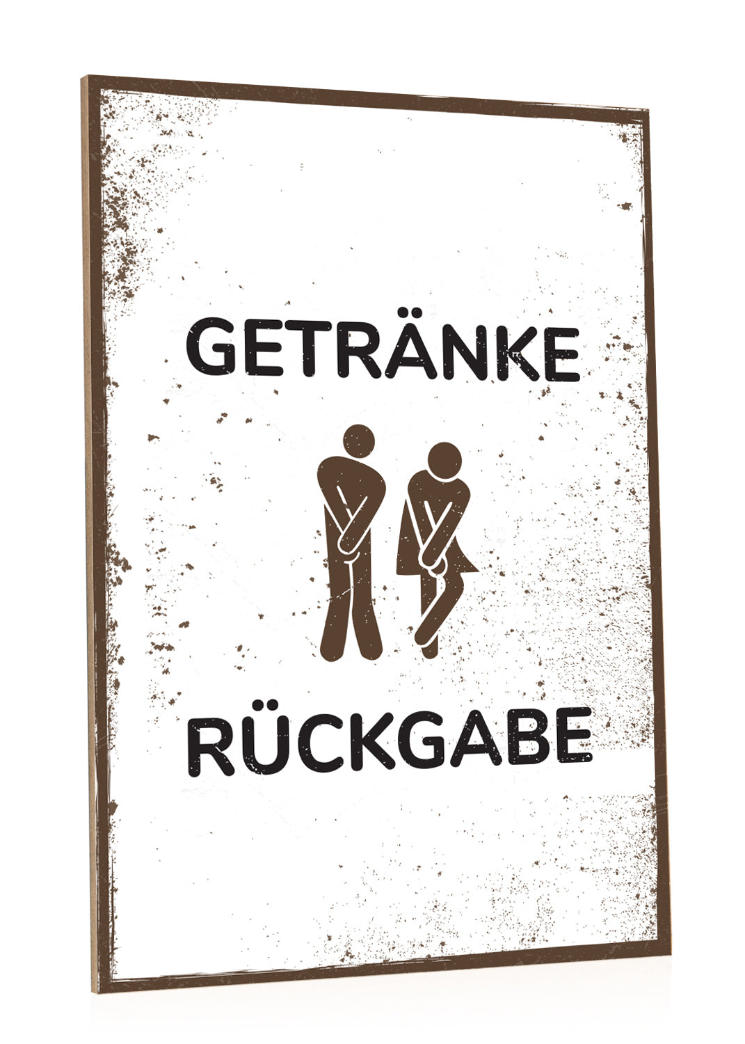 Holzschild Getränke Rückgabe