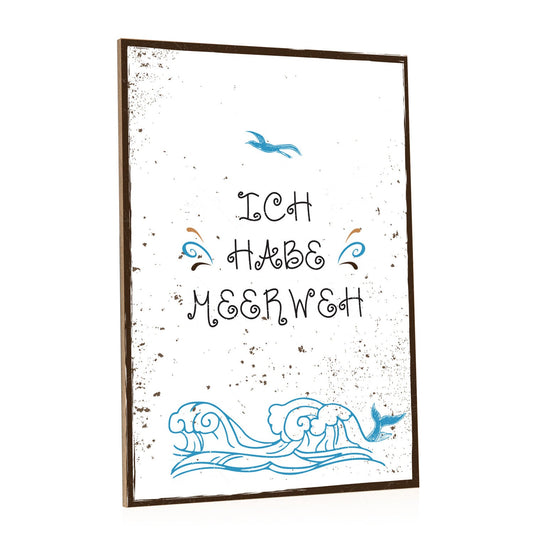 Holzschild Ich habe Meerweh