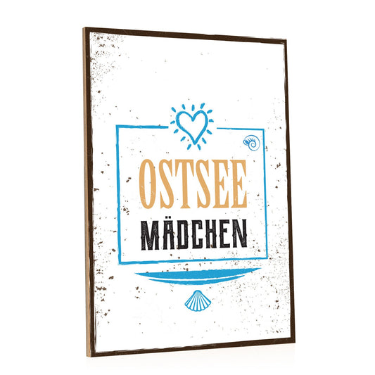 Holzschild Ostsee Mädchen