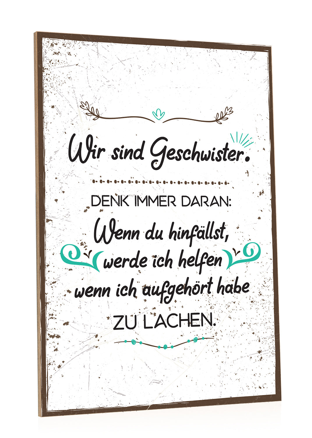 Holzschild Wir sind Geschwister