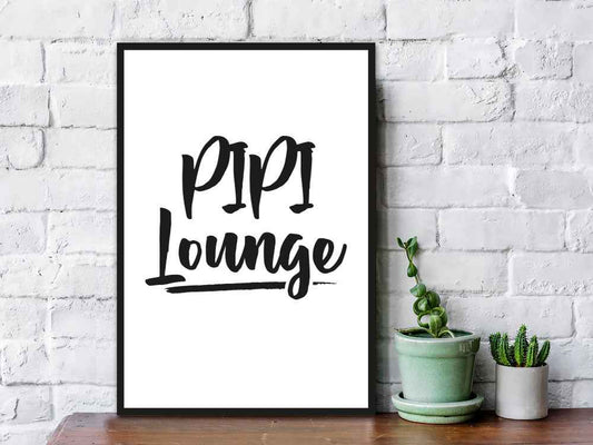 Holzschild mit Spruch Pipi Lounge
