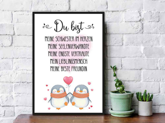 Holzschild mit Spruch Meine beste Freundin