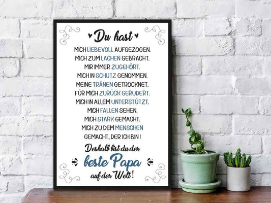 Holzschild mit Spruch Bester Papa der Welt