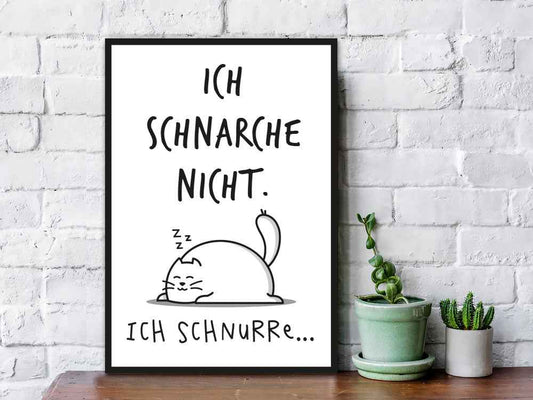 Holzschild mit Spruch Ich schnarche nicht