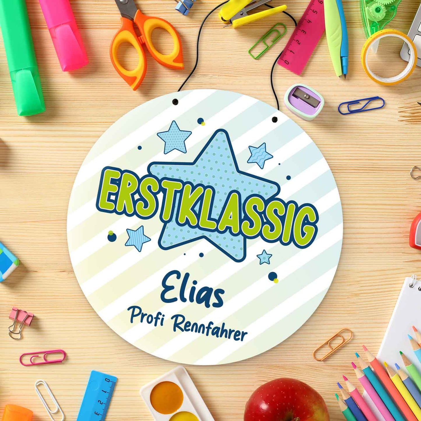 Personalisiertes Türschild - Geschenk zur Einschulung - Für Jungen und Mädchen - Erstklassig
