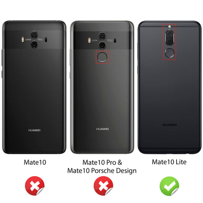 NALIA Silikonhülle für Huawei Mate 10 Lite – Rutschfest & Matt – VORTEX (Gebürstete Optik & Carbon Design) – Marke aus Berlin
