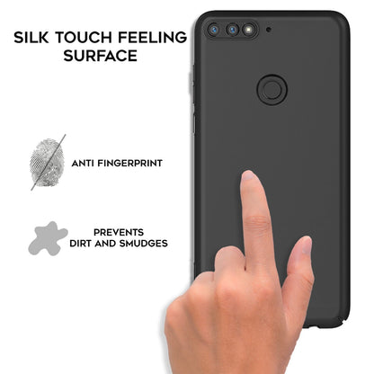 NALIA Ultra Slim Hardcase für Huawei Y7 (2018) – Anti-Fingerabdruck & 0.5mm Dünn – PUREFIT (Matt & Leicht) – Marke aus Berlin