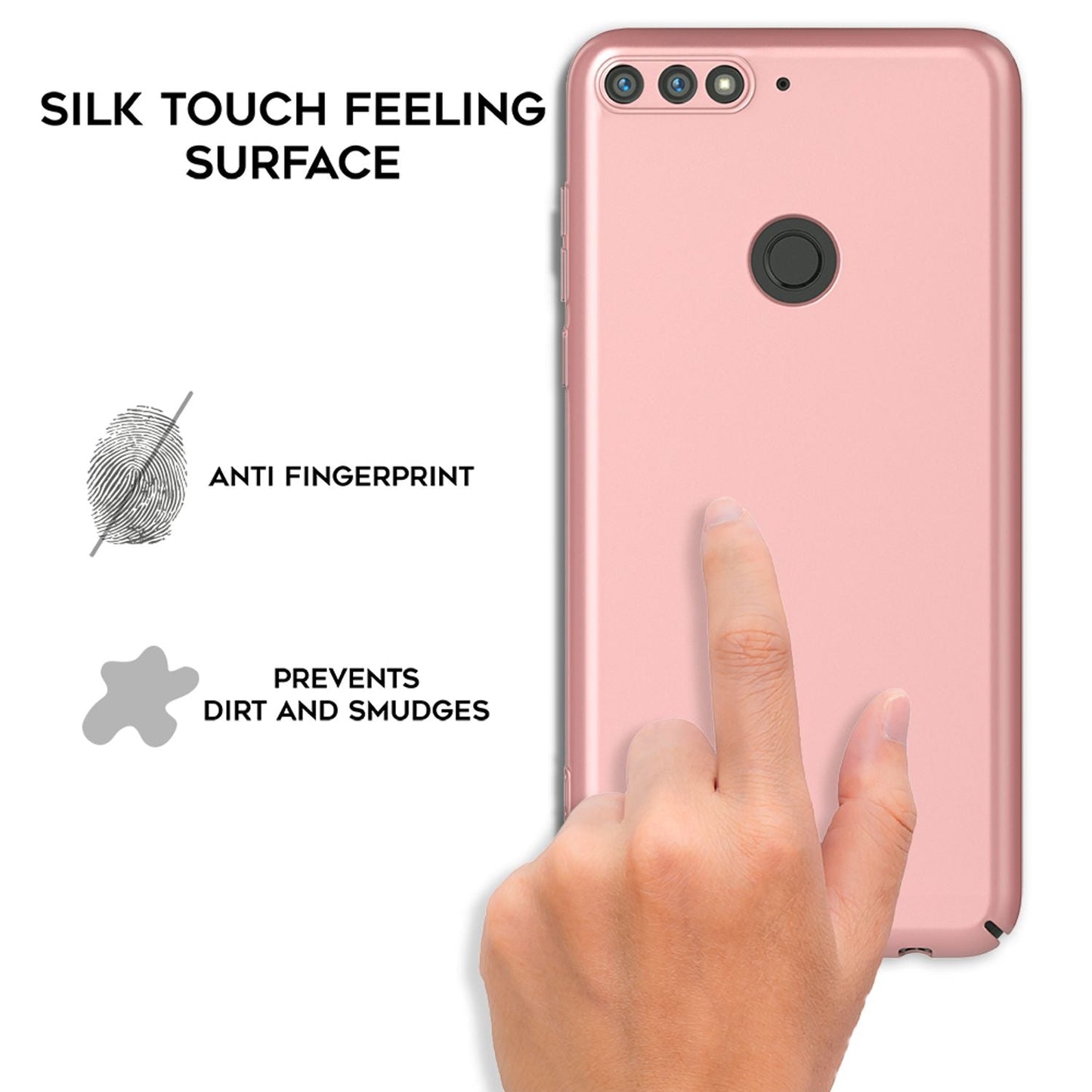 NALIA Ultra Slim Hardcase für Huawei Y7 (2018) – Anti-Fingerabdruck & 0.5mm Dünn – PUREFIT (Matt & Leicht) – Marke aus Berlin