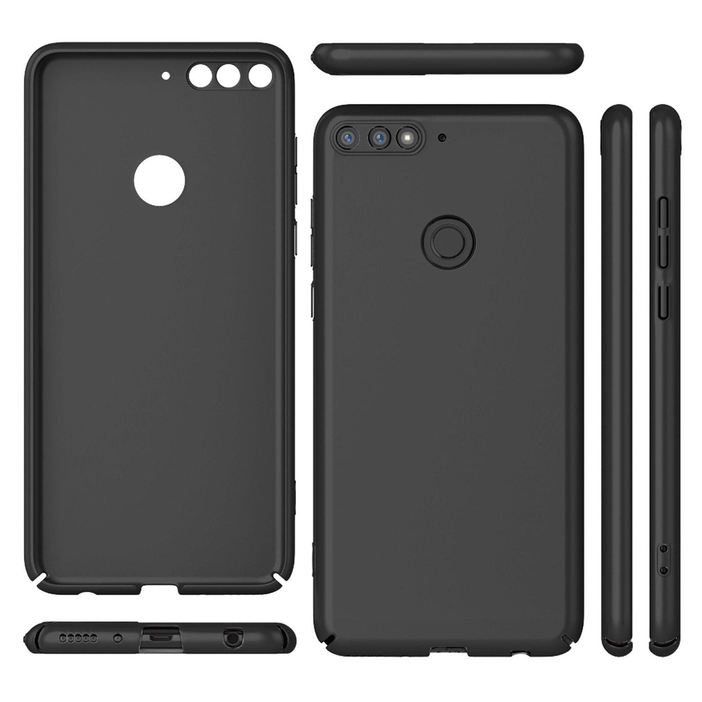 NALIA Ultra Slim Hardcase für Huawei Y7 (2018) – Anti-Fingerabdruck & 0.5mm Dünn – PUREFIT (Matt & Leicht) – Marke aus Berlin
