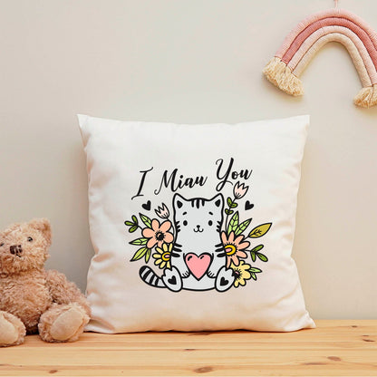 Bedrucktes Kissen mit Spruch I Miau You