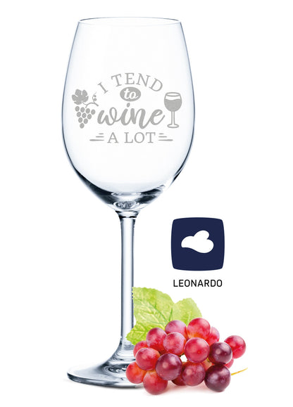 Leonardo Weinglas mit Gravur "I tend to Wine"